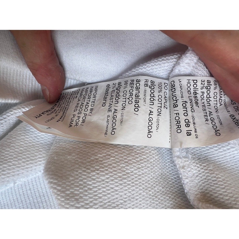 PUMA Women's White Hoodie Sweatshirt Athleisure Casual Pullover - Picture 6 of 6